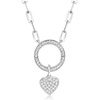image:imagePure Collection by RossSimons 010 ct tw Diamond Heart Charm in Sterling Silver