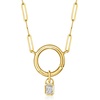 image:imagePure Collection by RossSimons 020 Carat EmeraldCut LabGrown Diamond Charm in 14kt Yellow Gold