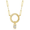 image:imagePure Collection by RossSimons 020 Carat EmeraldCut LabGrown Diamond Charm in 14kt Yellow Gold