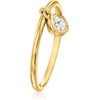 image:imagePure Collection by RossSimons 020 Carat LabGrown Diamond Charm Ring in 18kt Gold Over Sterling SilverDiamond