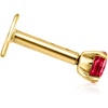 image:imagePure Collection by RossSimons 020 ct tw Ruby FlatBack Stud Earrings in 14kt Yellow Gold