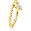 image:imagePure Collection by RossSimons 022 Carat PearShaped LabGrown Diamond Charm Beaded Ring in 18kt Gold Over SterlingDiamond