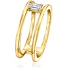 image:imagePure Collection by RossSimons 025 Carat EmeraldCut LabGrown Diamond OpenSpace Ring in 18kt Gold Over SterlingDiamond