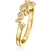 image:imagePure Collection by RossSimons 025 ct tw BezelSet LabGrown Diamond Zigzag Ring in 18kt Gold Over SterlingDiamond