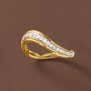 image:imagePure Collection by RossSimons 025 ct tw LabGrown Diamond Wavy Ring in 18kt Gold Over SterlingDiamond