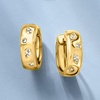 image:imagePure Collection by RossSimons 025 ct tw Scattered LabGrown Diamond Hoop Earrings in 18kt Gold Over Sterling