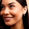 image:imagePure Collection by RossSimons 060 Carat London Blue Topaz Single Hoop Charm in 14kt Yellow Gold