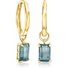 image:imagePure Collection by RossSimons 060 Carat London Blue Topaz Single Hoop Charm in 14kt Yellow Gold