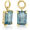 image:imagePure Collection by RossSimons 060 Carat London Blue Topaz Single Hoop Charm in 14kt Yellow Gold