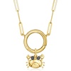 image:imagePure Collection by RossSimons 14kt Yellow Gold Crab Charm With Black Diamonds