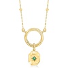 image:imagePure Collection by RossSimons 14kt Yellow Gold North Star Charm With Single Emerald