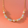image:imagePure Collection by RossSimons 180 ct tw Aquamarine and 445mm Prehnite Bead Station Necklace With 455mm Cultured Pearls in 18kt Gold Over Sterling18 Inches