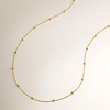 image:imagePure Collection by RossSimons 2mm 14kt Yellow Gold Bead Station NecklaceNo Gemstone