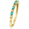 image:imagePure Collection by RossSimons 2mm Turquoise Bead Ring in 14kt Yellow GoldCreated Turquoise