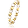 image:imagePure Collection by RossSimons 335mm Cultured Pearl and 14kt Yellow Gold Bead Stretch Ring