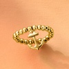 image:imagePure Collection by RossSimons 3mm 14kt Yellow Gold Bead Stretch Ring With Anchor CharmNo Gemstone
