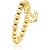 image:imagePure Collection by RossSimons 3mm 14kt Yellow Gold Bead Stretch Ring With Anchor CharmNo Gemstone
