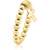 image:imagePure Collection by RossSimons 3mm 14kt Yellow Gold Bead Stretch Ring With Cross CharmNo Gemstone