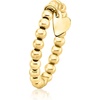 image:imagePure Collection by RossSimons 3mm 14kt Yellow Gold Bead Stretch Ring With Heart CharmNo Gemstone