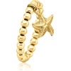 image:imagePure Collection by RossSimons 3mm 14kt Yellow Gold Bead Stretch Ring With Starfish CharmNo Gemstone