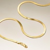 image:imagePure Collection by RossSimons 3mm 14kt Yellow Gold Herringbone NecklaceNo Gemstone