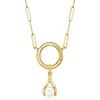 image:imagePure Collection by RossSimons 455mm Cultured Pearl Wishbone Charm in 14kt Yellow Gold