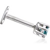 image:imagePure Collection by RossSimons Blue DiamondAccented Single FlatBack Stud Earring in Sterling Silver