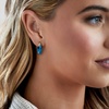 image:imagePure Collection by RossSimons Blue Jade Hoop Earrings in 18kt Gold Over Sterling
