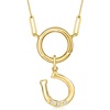 image:imagePure Collection by RossSimons Diamond Horseshoe Charm in 14kt Yellow Gold