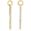 image:imagePure Collection by RossSimons Diamond Single Bar Hoop Charm in 14kt Yellow Gold