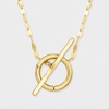 image:imagePure Collection by RossSimons Italian 14kt Yellow Gold CharmCompatible LumachinaChain Toggle NecklaceNo Gemstone