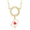 image:imagePure Collection by RossSimons Italian Multicolored Enamel Ace Of Hearts Card Charm in 14kt Yellow Gold