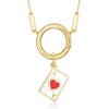 image:imagePure Collection by RossSimons Italian Multicolored Enamel Ace Of Hearts Card Charm in 14kt Yellow Gold