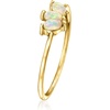 image:imagePure Collection by RossSimons Opal 3Stone Lotus Ring in 14kt Yellow GoldOpal