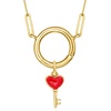 image:imagePure Collection by RossSimons Red Enamel Heart Key Charm in 14kt Yellow Gold