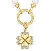 image:imageRossSimons 010 ct tw Diamond Clover Charm in 18kt Gold Over Sterling