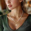 image:imageRossSimons 010 ct tw Diamond Clover Charm in 18kt Gold Over Sterling