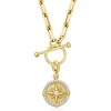 image:imageRossSimons 010 ct tw Diamond Compass Charm in 18kt Gold Over Sterling