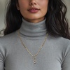 image:imageRossSimons 010 ct tw Diamond FleurDeLis Charm in 18kt Gold Over Sterling