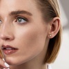 image:imageRossSimons 010 ct tw Diamond Moon and Star Mismatched Earrings in 18kt Gold Over Sterling