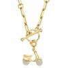image:imageRossSimons 010 ct tw Diamond Scooter Charm in 18kt Gold Over Sterling