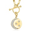 image:imageRossSimons 015 ct tw Diamond Moon and Stars Charm in 18kt Gold Over Sterling