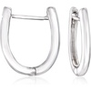 image:imageRossSimons 015 ct tw Diamond Paper Clip Link Removable Hoop Drop Earrings in Sterling Silver