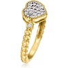 image:imageRossSimons 020 ct tw Diamond Heart Beaded Ring in 18kt Gold Over SterlingDiamond