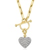 image:imageRossSimons 020 ct tw Diamond Heart Charm in 18kt Gold Over Sterling