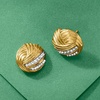 image:imageRossSimons 020 ct tw Diamond Knot Earrings in 18kt Gold Over Sterling