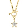 image:imageRossSimons 020 ct tw Diamond Star Charm in 18kt Gold Over Sterling