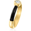 image:imageRossSimons 025 Carat BezelSet LabGrown Diamond Ring With Black Enamel in 18kt Gold Over SterlingDiamond