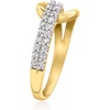 image:imageRossSimons 025 ct tw Diamond Interlocking Loop Ring in 18kt Gold Over SterlingDiamond