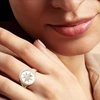 image:imageRossSimons 025 ct tw Diamond Starburst Signet Ring in 14kt Yellow GoldDiamond